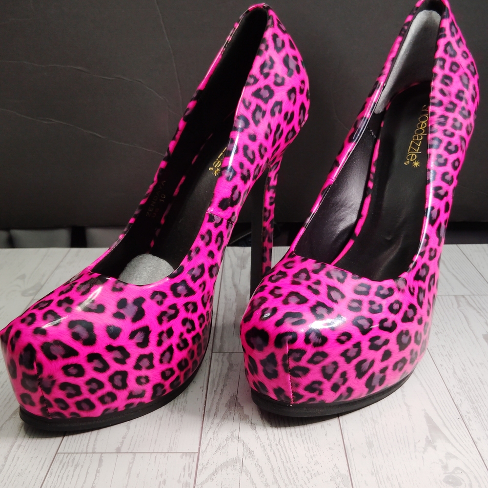 Pink Leopard Print Women's Shoes